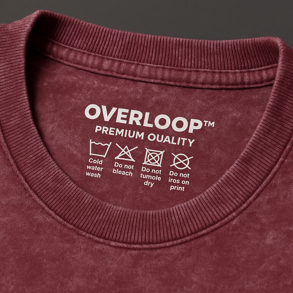 Vintage Red Acid Wash Oversized Tee | Streetwear Edition