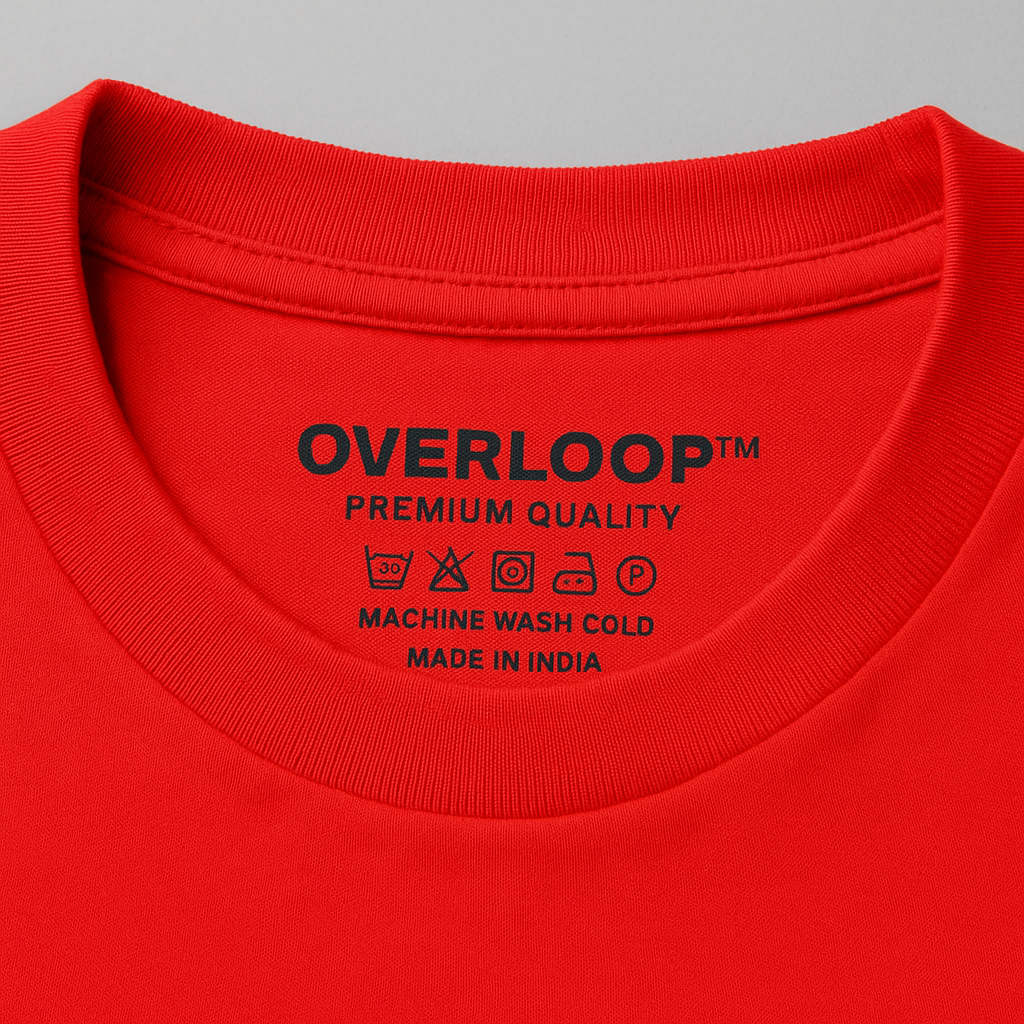 Premium Oversized Red Graphic T-Shirt