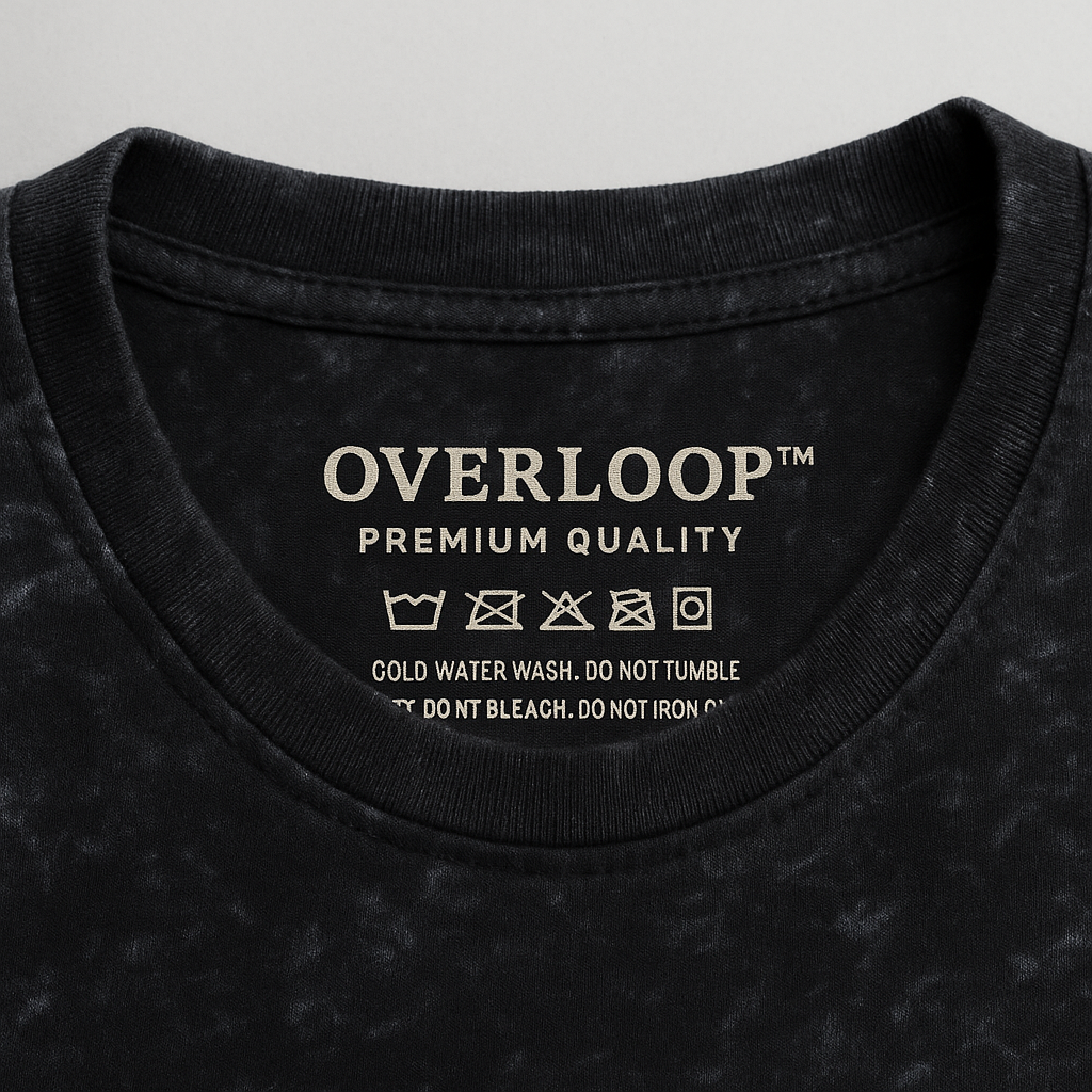 Acid Wash Oversized Black Tee | Vintage Streetwear Edition